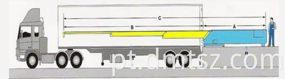 4 Sistema de transportador de correia de 4 seções para carregamento de caminhão